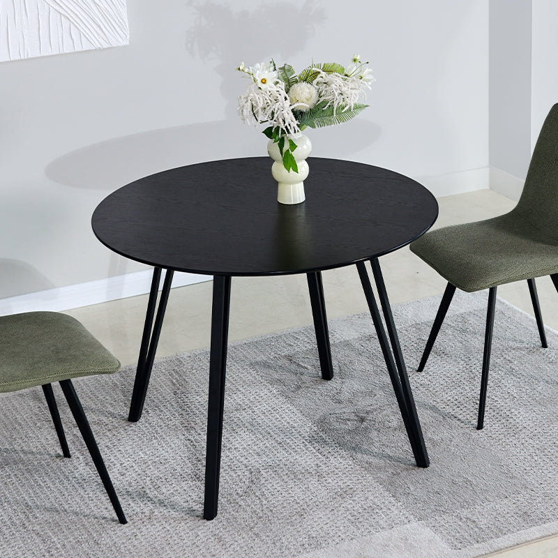 Fareeha Round Dining Table & 2 Aoife Sleek Dining Chairs [Dining Set]