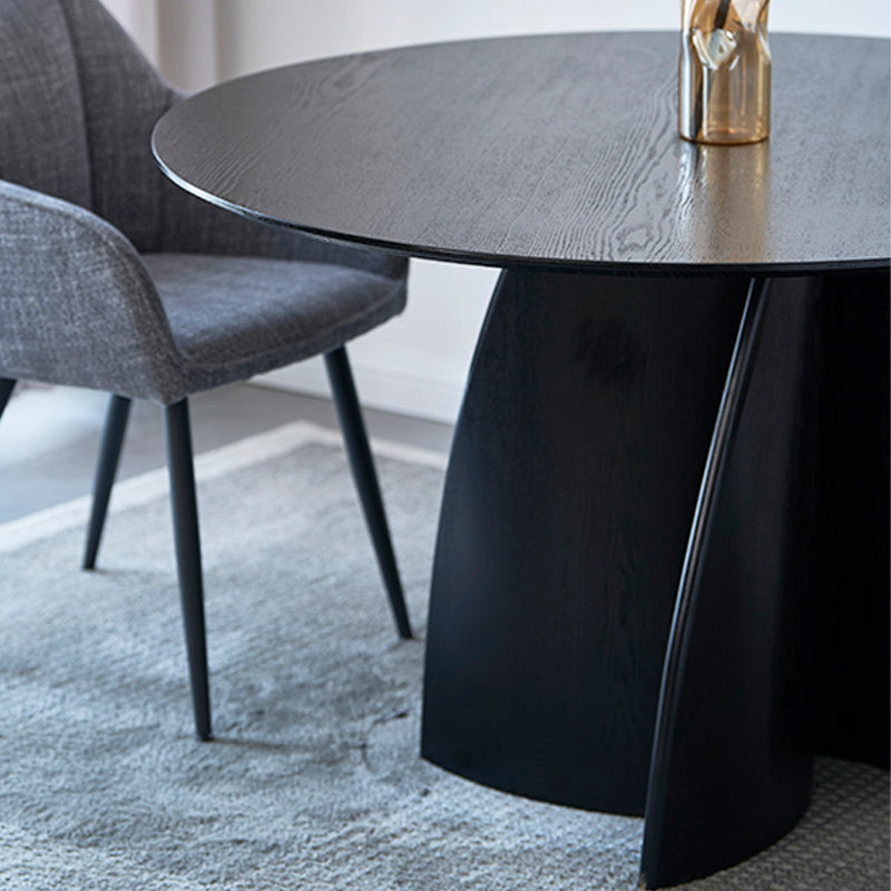 Gemma Round Dining Table [Black] [120 cm]