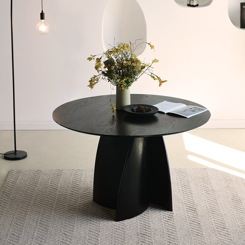 Gemma Round Dining Table & 4 Zahra Dining Chairs [Dining Set]
