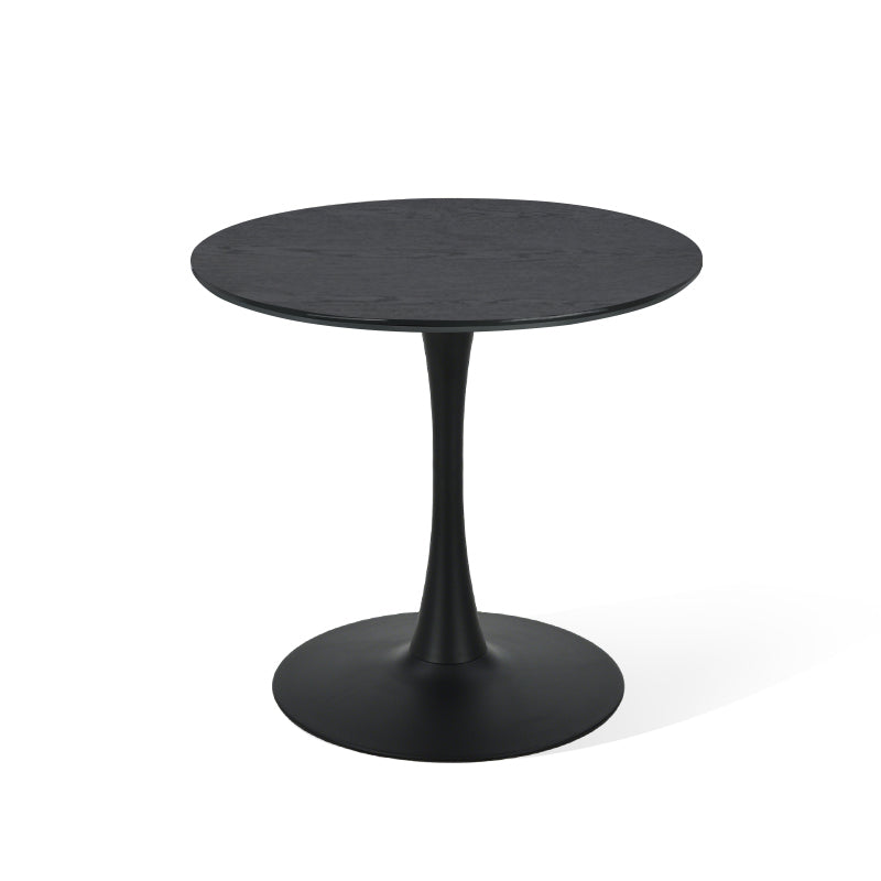 Tiana Round Dining Table [Travertine & Wood Patterned] [80 cm]