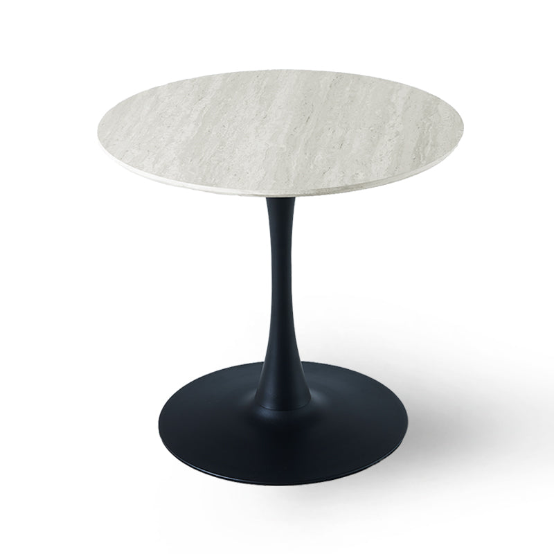 Tiana Round Dining Table [Travertine] [80 cm]