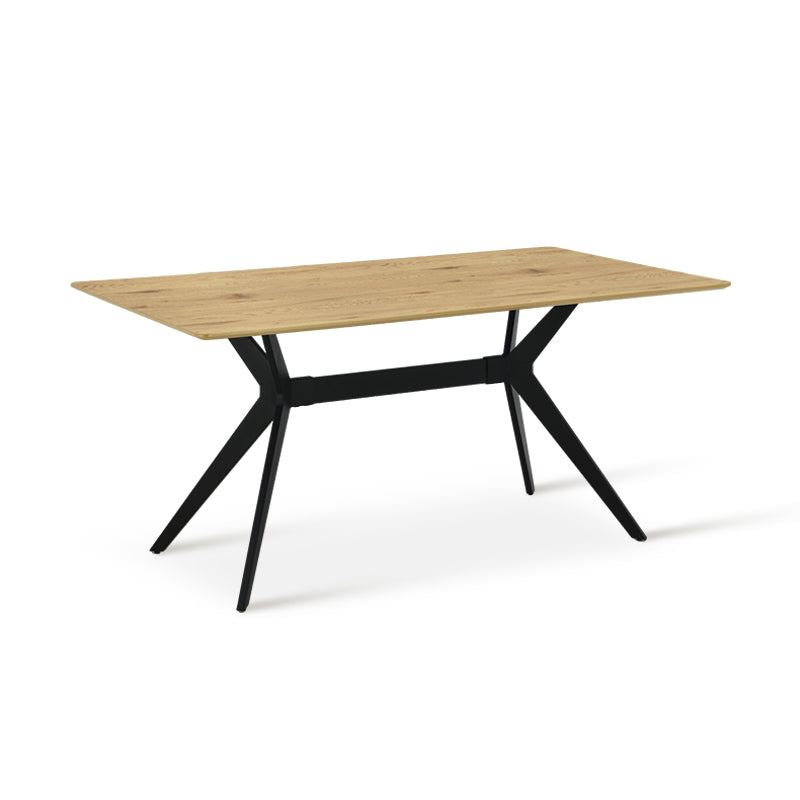 Laila Rectangular Dining Table [Dark Grey Marble] [Wood][160cm]