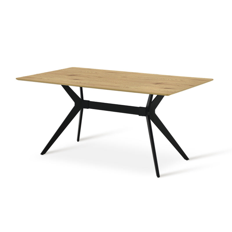 Laila Rectangular Dining Table [Dark Grey Marble] [Wood][160cm]