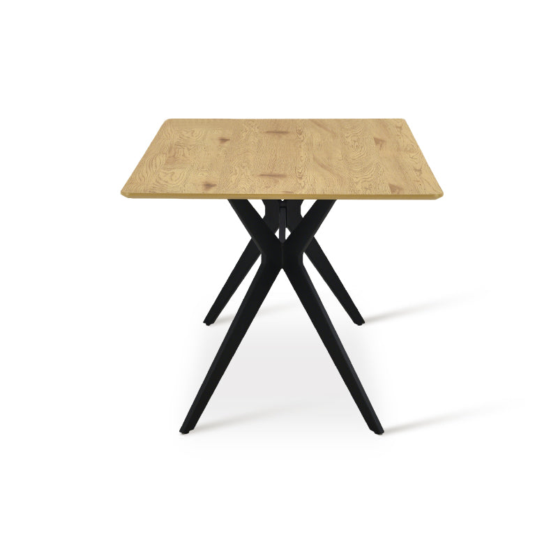 Laila Rectangular Dining Table [Dark Grey Marble] [Wood][160cm]