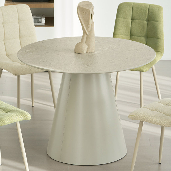 Elowen Round Dining Table [Grey] [100 cm]