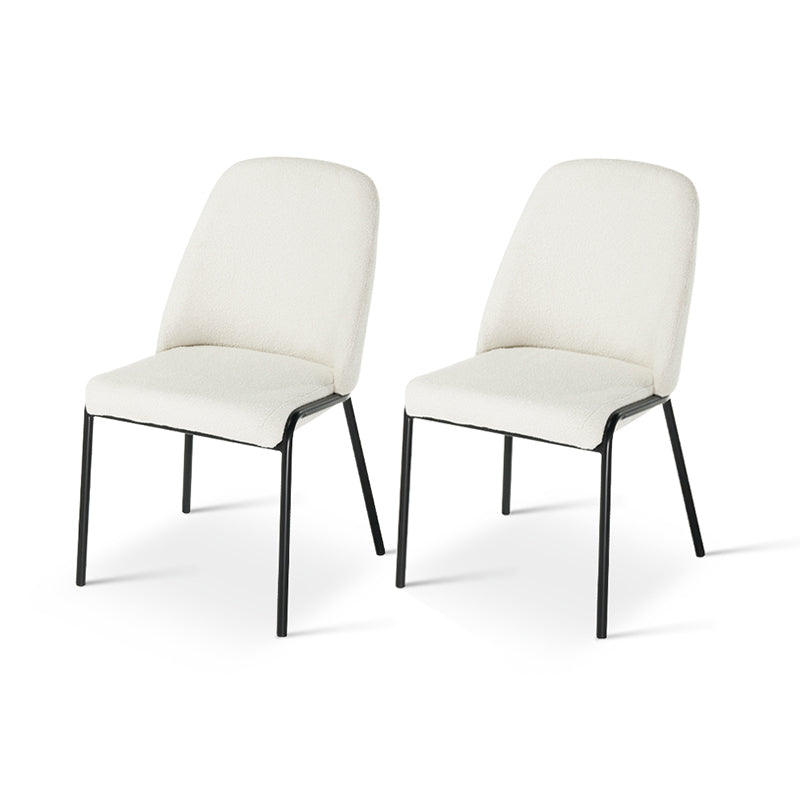 Danica Dining Chairs [Set of 2] [Boucle Fabric]