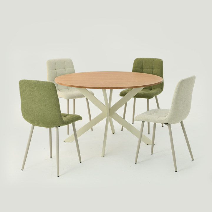 Tilly Round Dining Table [Wood Color] [120 cm]