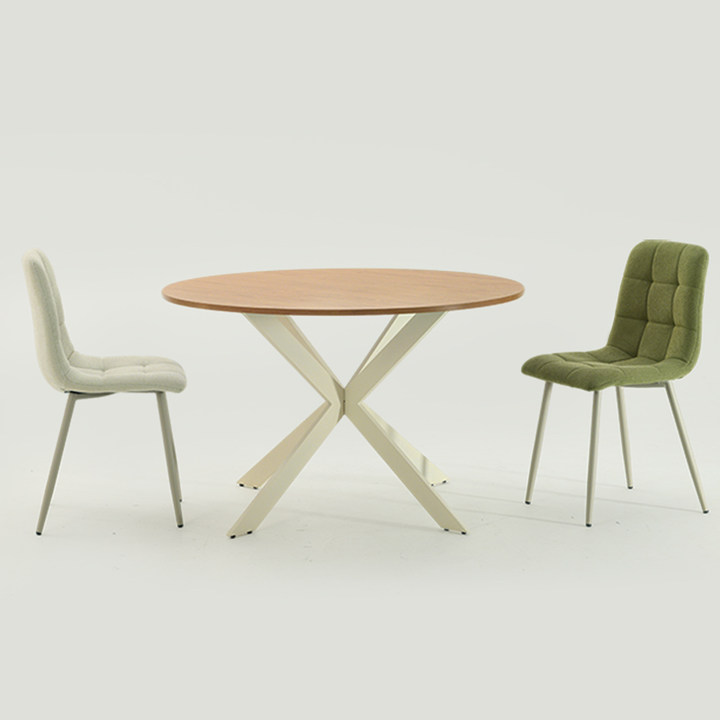 Tilly Round Dining Table [Wood Color] [120 cm]