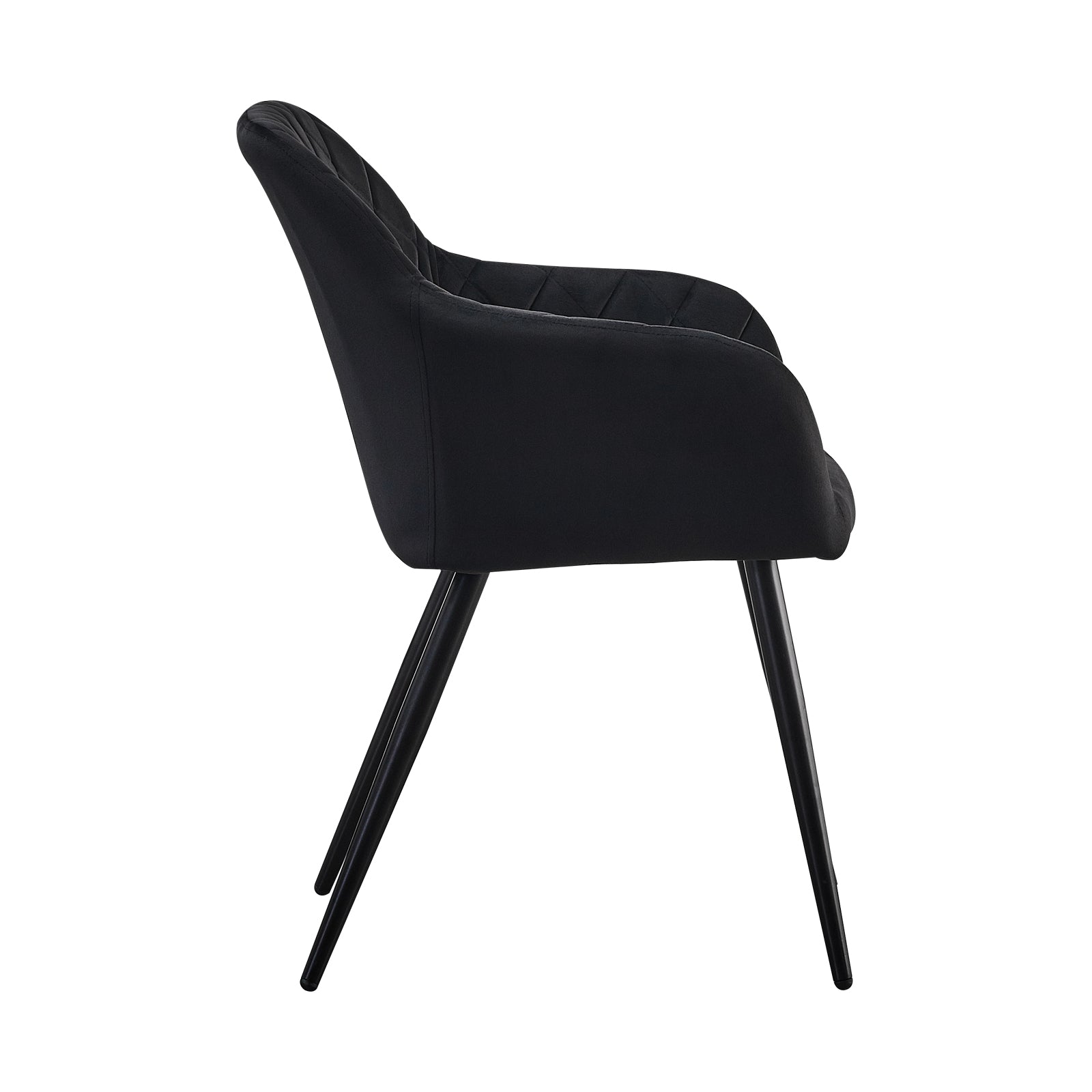 Frazer Sleek Dining Chairs [Set of 2] [Velvet]
